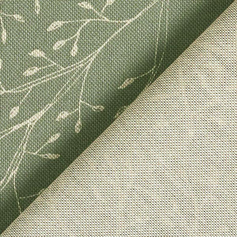 Tissu de décoration Semi-panama fines branches – olive clair,  image number 4