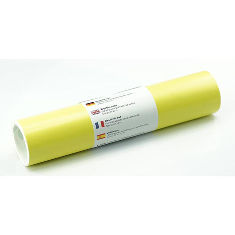 Film vinyle autoadhésif mat [21cm x 3m] – jaune clair,  image number 1