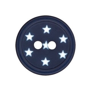 Bouton plastique Étoiles – bleu marine, 