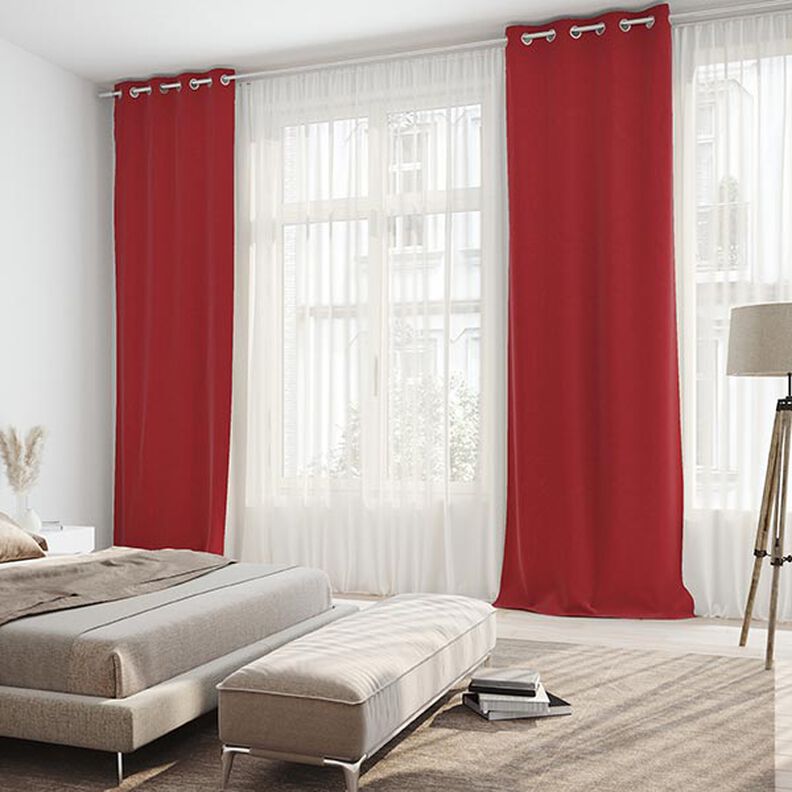Tissu opaque – rouge bordeaux,  image number 4