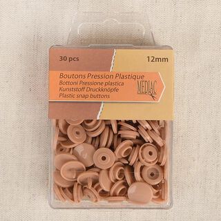 Boutons-pression [ 30 Pièces / Ø12 mm   ] – beige, 