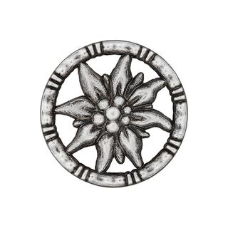Bouton folklorique Ipheion - argent vieilli, 