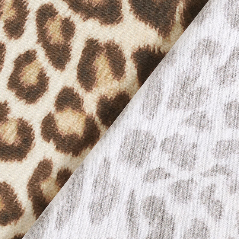 GOTS Batiste de coton Motif léopard | TCC x LOOKS by Wolfgang Joop – beige clair/marron foncé,  image number 5