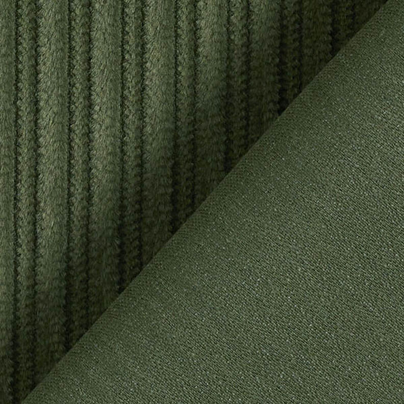 Velours fantaisie à côtes larges et étroites – olive,  image number 3