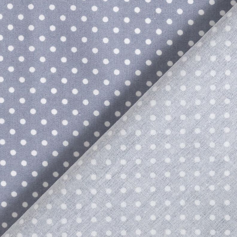Popeline coton Pois miniatures – bleu acier/blanc, image number 4
