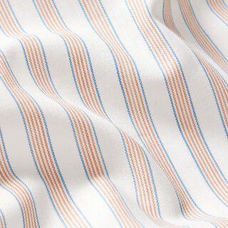Tissu en coton Rayures bicolores – écru/abricot, 