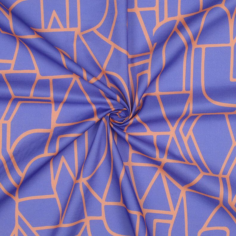 Voile de coton Town | Nerida Hansen – lilas bleu/orange pêche,  image number 3