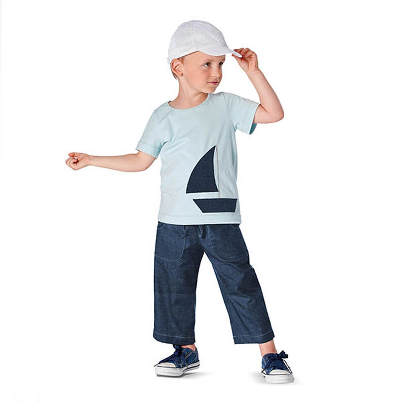 Velours côtelé fin stretch look jean – bleu jean, image number 7
