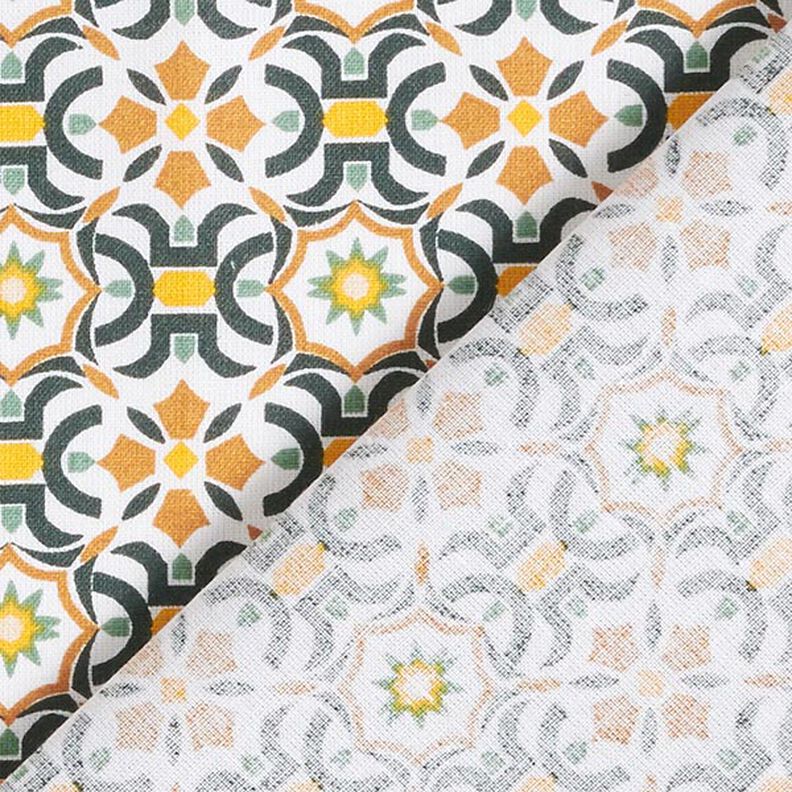 Tissu en coton Cretonne Motif de carreaux – vert sapin/jaune curry, image number 4