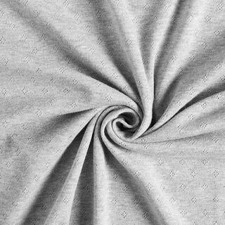 Jersey finement tricoté à motif ajouré Melange – gris, 