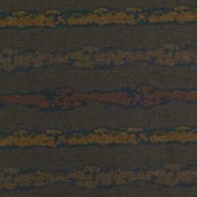 Jersey romanite tissu gratté avec lignes d’eau – marron foncé/noir, 
