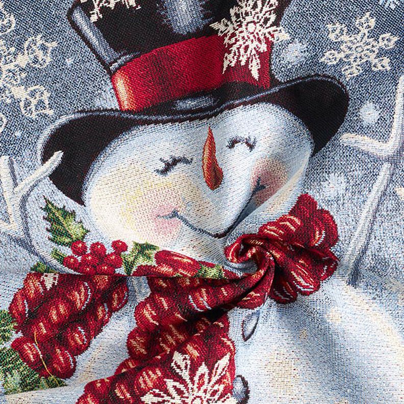 Panel Gobelin Lurex bonhomme de neige – blanc, image number 3