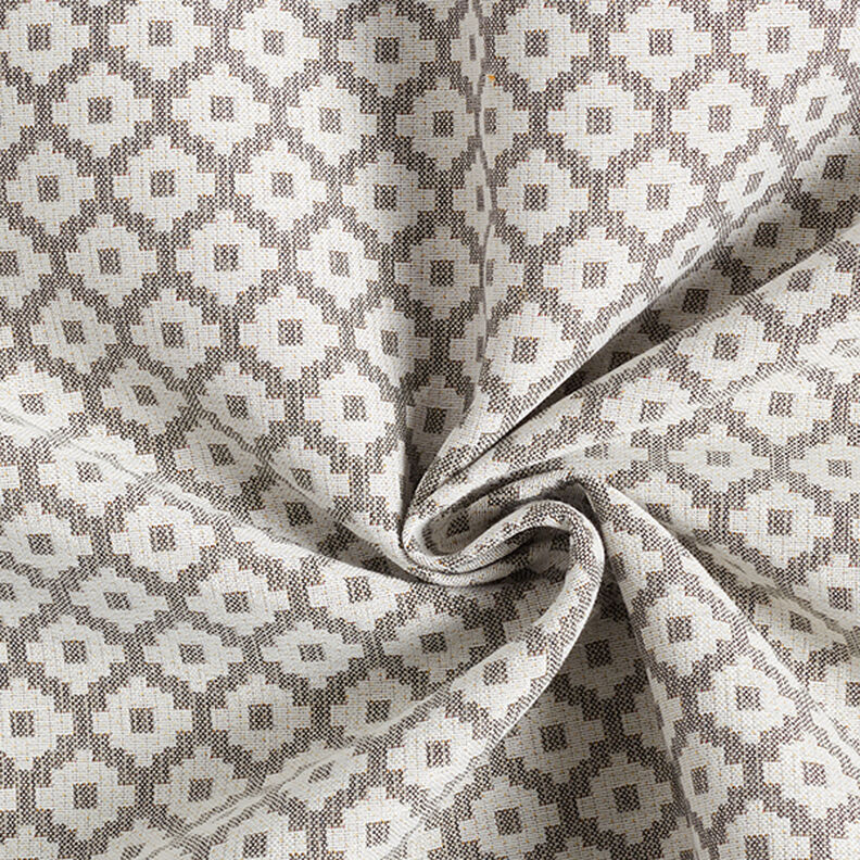 Tissu d'extérieur jacquard Losanges – gris,  image number 3