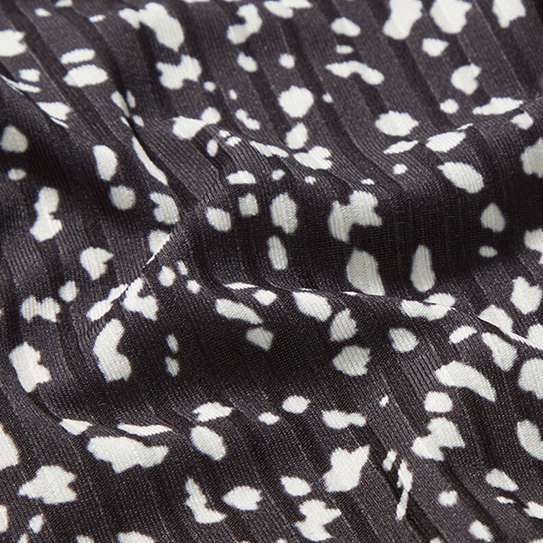 Jersey côtelé Pois abstraits – noir/blanc,  image number 2