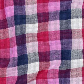 Tissu double gaze de coton Karo Double face | Poppy Fabrics – lilas/bleu marine, 