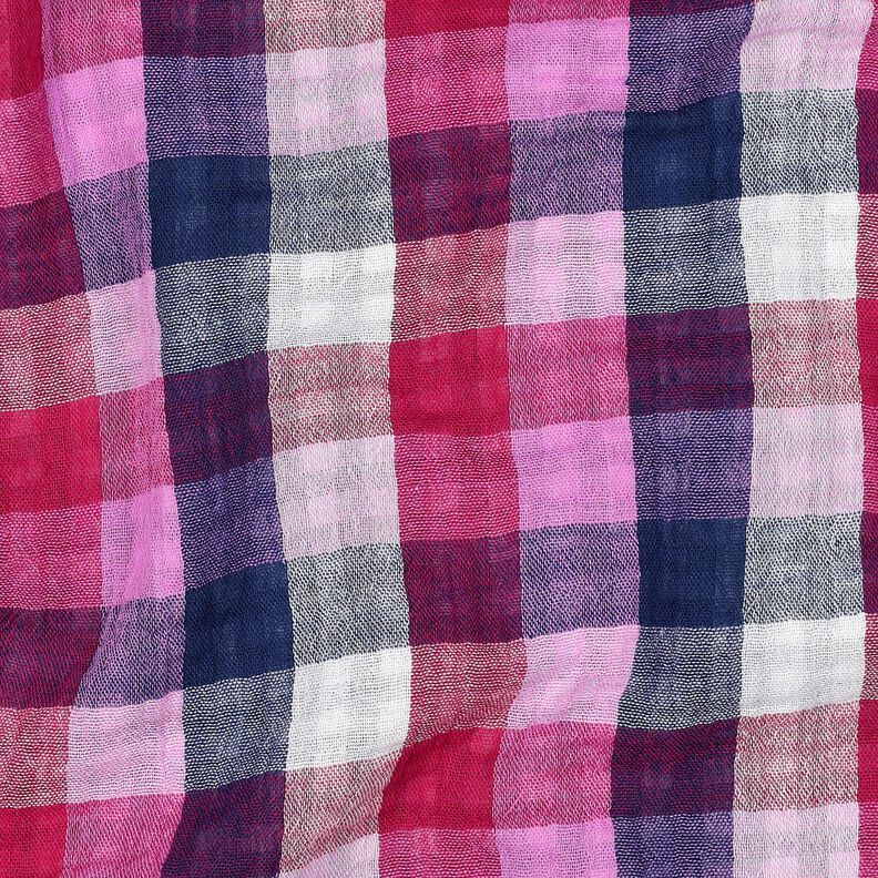 Tissu double gaze de coton Karo Double face | Poppy Fabrics – lilas/bleu marine, image number 2