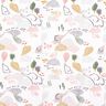Tissu en coton Cretonne Paysage avec éléphants – blanc,  thumbnail number 1