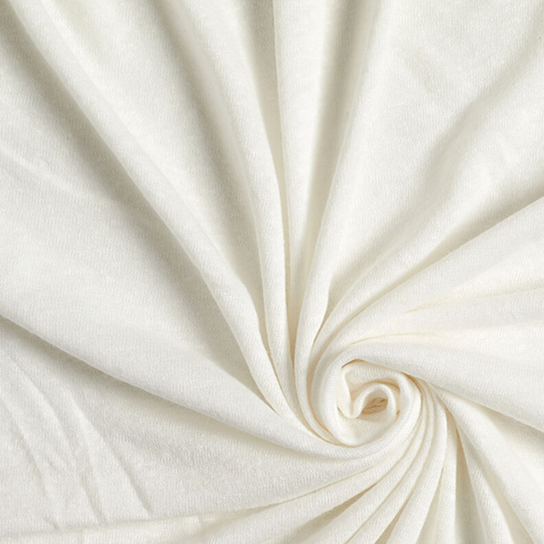 Tricot fin mélange viscose lin – écru, image number 1