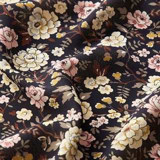 Mousseline Fleurs éparses – noir, 