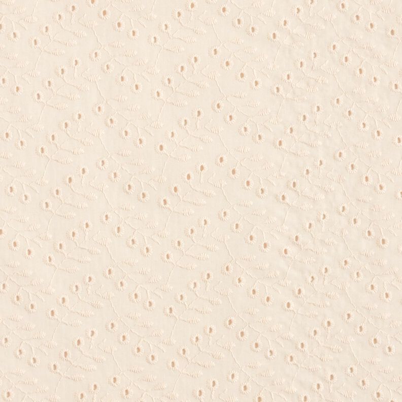 Batiste Dentelle brodée Vrilles de feuilles – crème,  image number 1