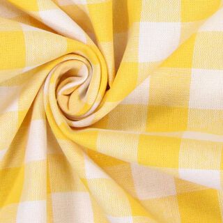 Tissu en coton Vichy - 1,7 cm – jaune | Reste 50cm, 