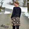 French Terry Sweat d’été Tissu bordure ornements dorés | Glitzerpüppi – noir/or ancien,  thumbnail number 7