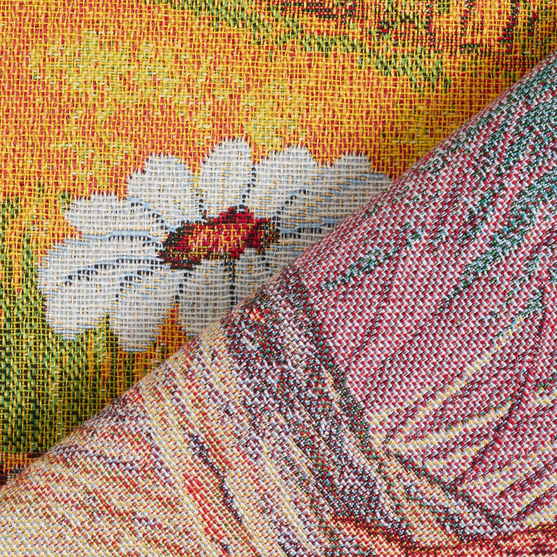 panneau décoratif Gobelin Couple d'oiseaux – carmin/beige clair,  image number 4