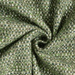 Tissu de revêtement tissu aspect bouclé coloré – pin foncé/crème, 