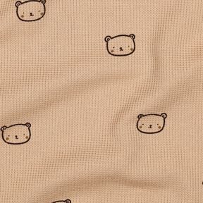 Jersey gaufré Petits ours | Poppy Fabrics – vieux rose foncé/aubergine, 