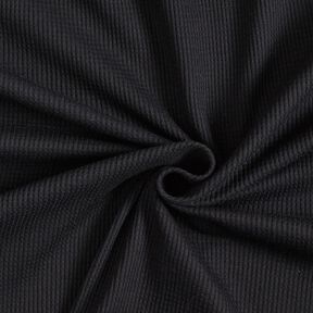 Jersey gaufré Uni – noir, 