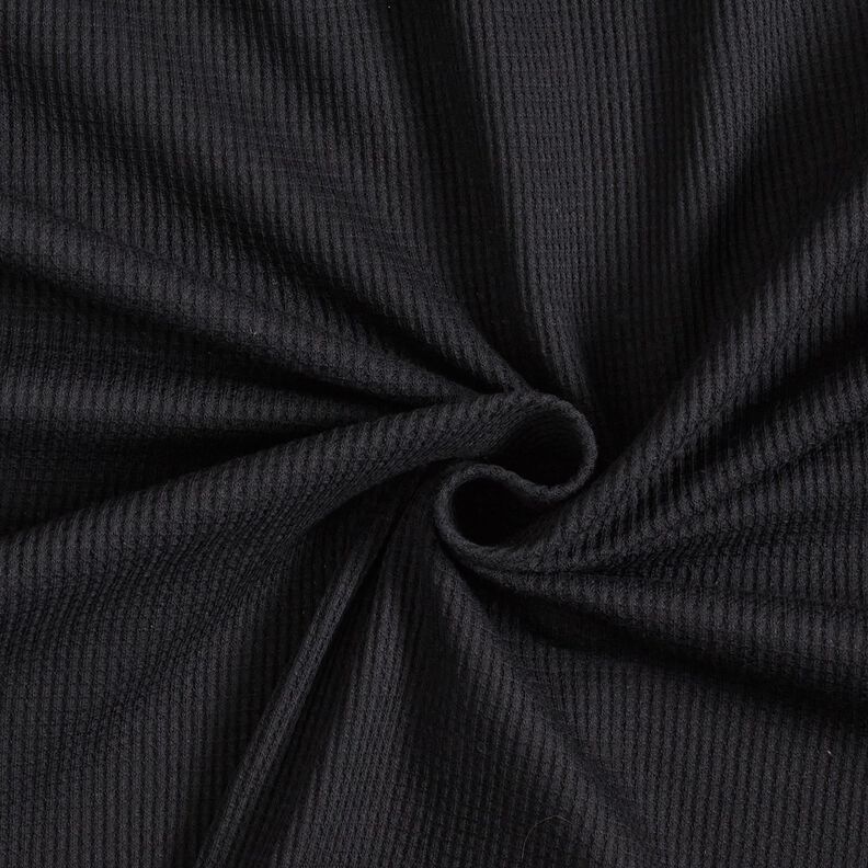 Jersey gaufré Uni – noir,  image number 1