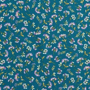 Tissu en coton Cretonne Fleurs délicates – bleu océan,  Tissu en coton Cretonne Fleurs délicates – bleu océan,