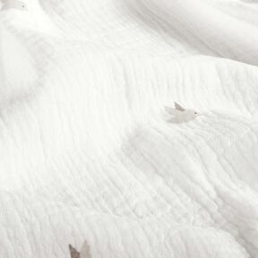 Tissu double gaze de coton Petits oiseaux – écru/nature, 