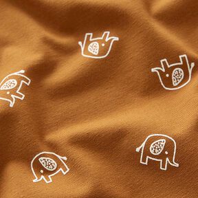 Jersey coton Bébés éléphants – bronze, 
