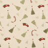 Tissu de décoration Semi-panama Christmas Tree – anémone/kaki clair,  thumbnail number 1