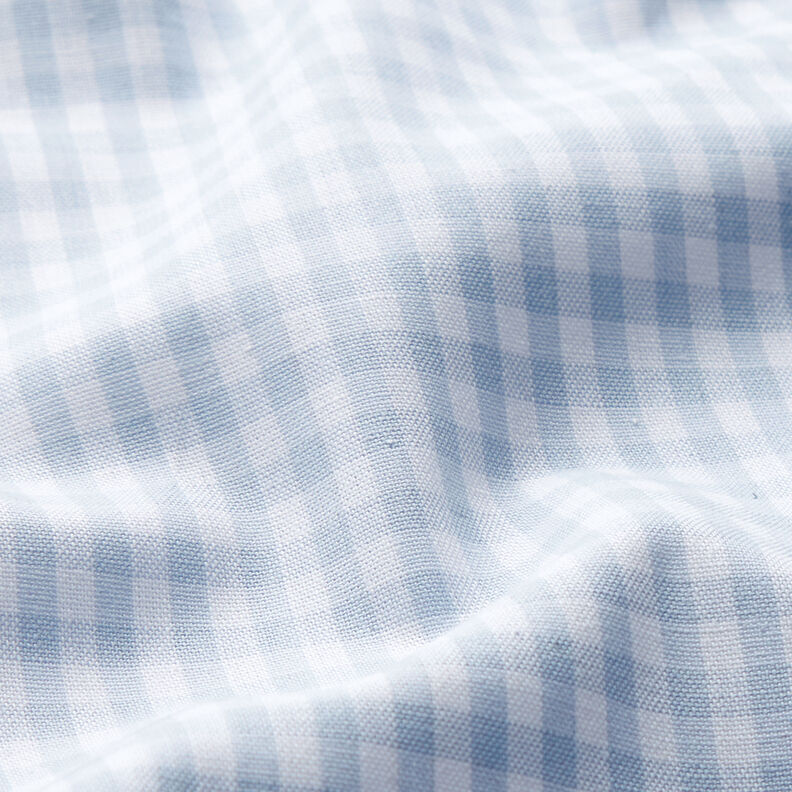 Tissu en coton Vichy à carreaux 0,5 cm – jean bleu clair/blanc,  image number 2
