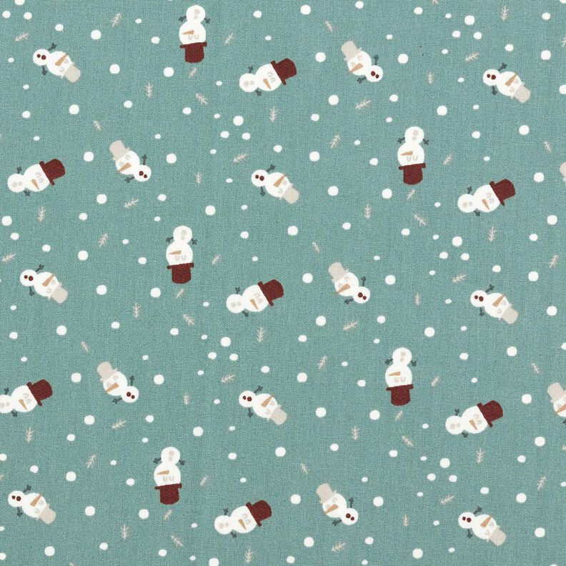 Tissu en coton Popeline Jolis bonhommes de neige – roseau,  image number 1
