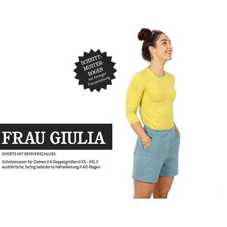 Short avec fermeture éclair FRAU GIULIA | Patron prêt à découper | XS-XXL,  image number 1