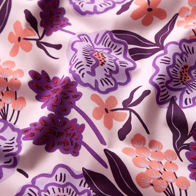 Popeline coton Fresh Flowers | Nerida Hansen – lilas pastel,  image number 2