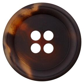 Bouton polyester 4 trous – marron foncé, 