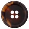 Bouton polyester 4 trous – marron foncé,  thumbnail number 1