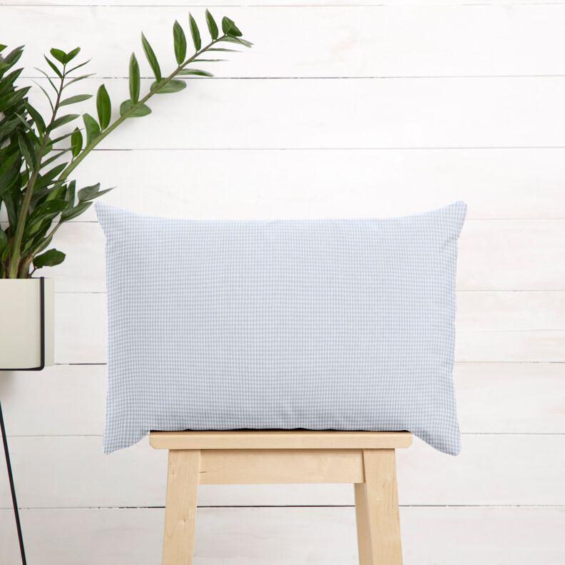Tissu en coton Vichy à carreaux 0,2 cm – jean bleu clair/blanc,  image number 6