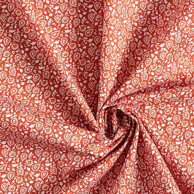 Cretonne de coton petit motif cachemire – terre cuite,  image number 3