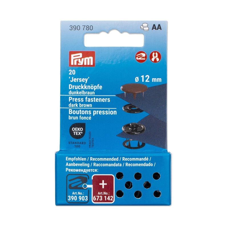 Boutons pression en jersey [12 mm] | Prym – marron foncé,  image number 3