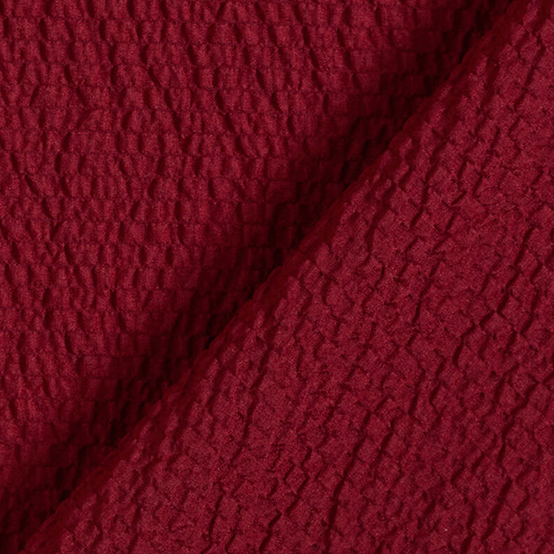 Cloqué léger uni – rouge bordeaux,  image number 4