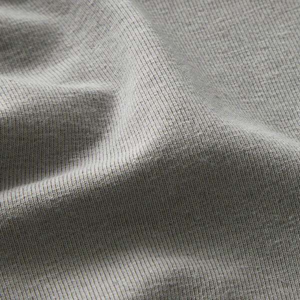 Jersey mélange coton lin uni – gris,  image number 2