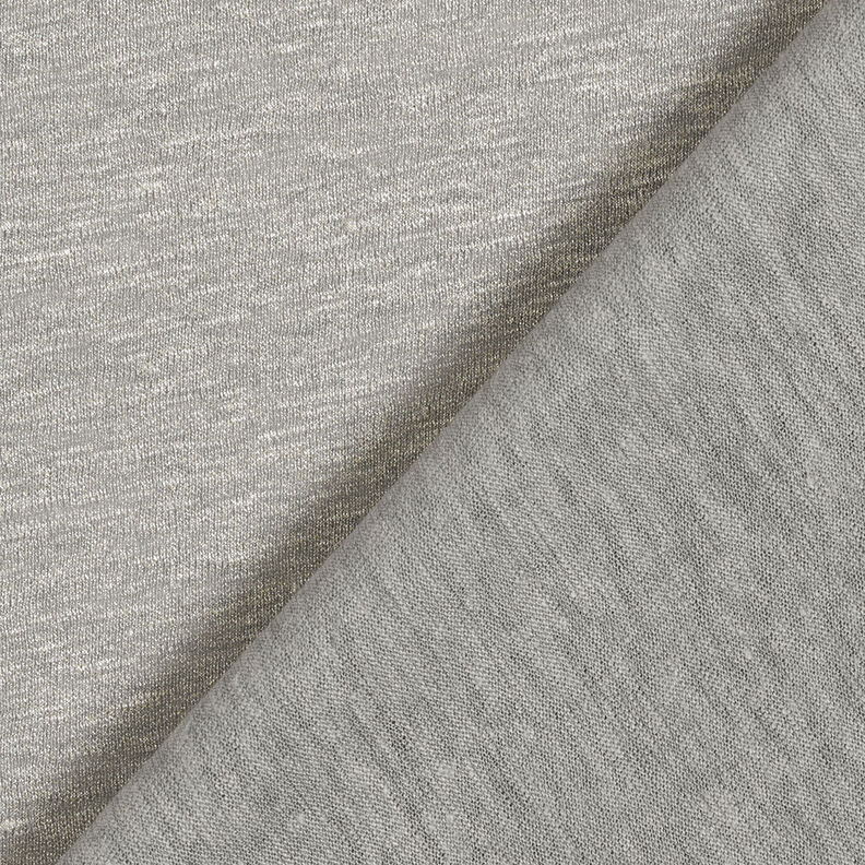 Jersey de lin chiné scintillant – gris éléphant/argent,  image number 5