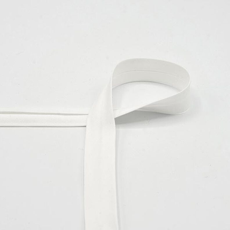 Biais en coton Popeline [20 mm] – blanc,  image number 1