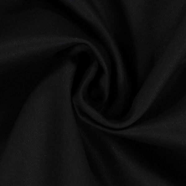 Sergé coton Uni – noir,  image number 2