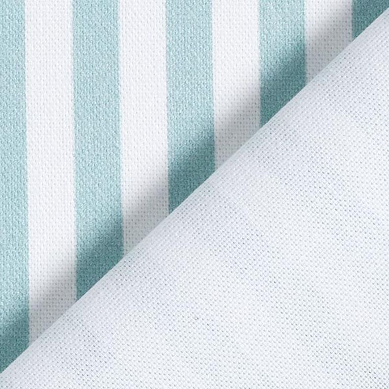 Tissu de décoration Semi-panama rayures verticales – bleu aqua/blanc,  image number 4